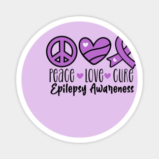 Peace Love Cure Epilepsy Magnet